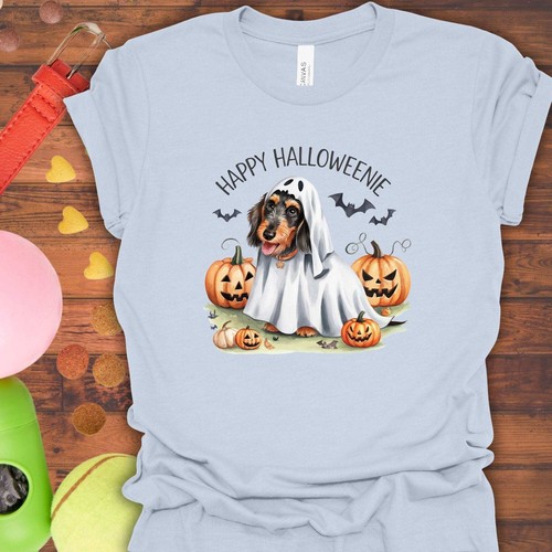 HAPPY HALLOWEENIE DACHSHUND T-SHIRT - Picture 12 of 29