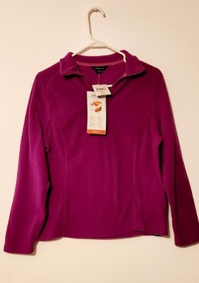 Lands End Polartec Aircore 100 Half Zip Fleece Jacket Purple Beet S 6-8 NWT