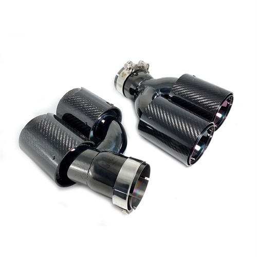 1 Pair Dual Exhaust Tip Carbon Fiber M Tailpipe For BMW 525i 528i 530i G30 G31 - Bild 6 von 12
