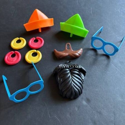 Set of 11 Mr. Potato Head Parts; Hats, Mustache/Beard, Glasses and Earrings - Picture 2 of 2