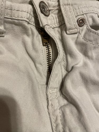 JORDACHE uniform Girls Bootcut Denim Jeans Adjustable Waist Light Khaki size 8 - Picture 3 of 8