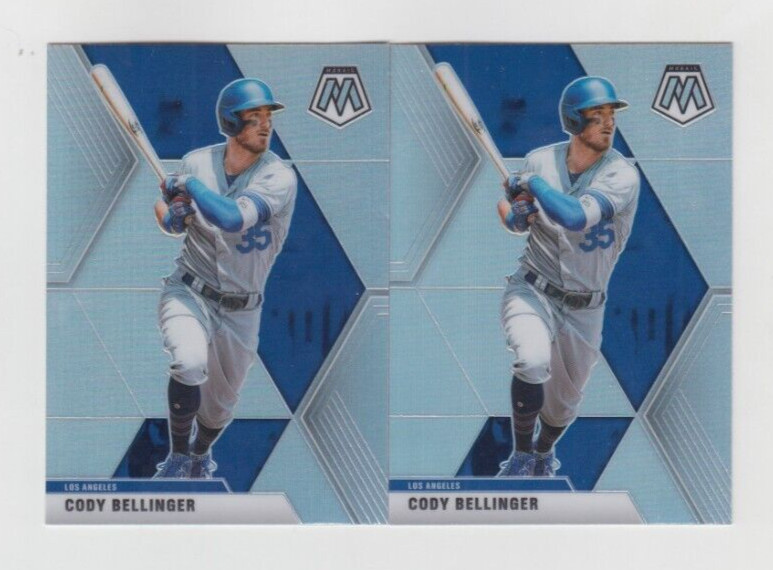 (2) Cody Bellinger 2020 PANINI CHRONICLES MOSAIC SILVER PRIZM LOT #84 DODGERS