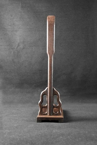 Vertical Swan Samurai Sword Katana Holder Stand Wenge Bracket Assembly Rack New - Picture 2 of 9