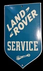 Vintage Land Rover Service Porcelain Enamel Sign Shield Retro UK 4x4 Auto