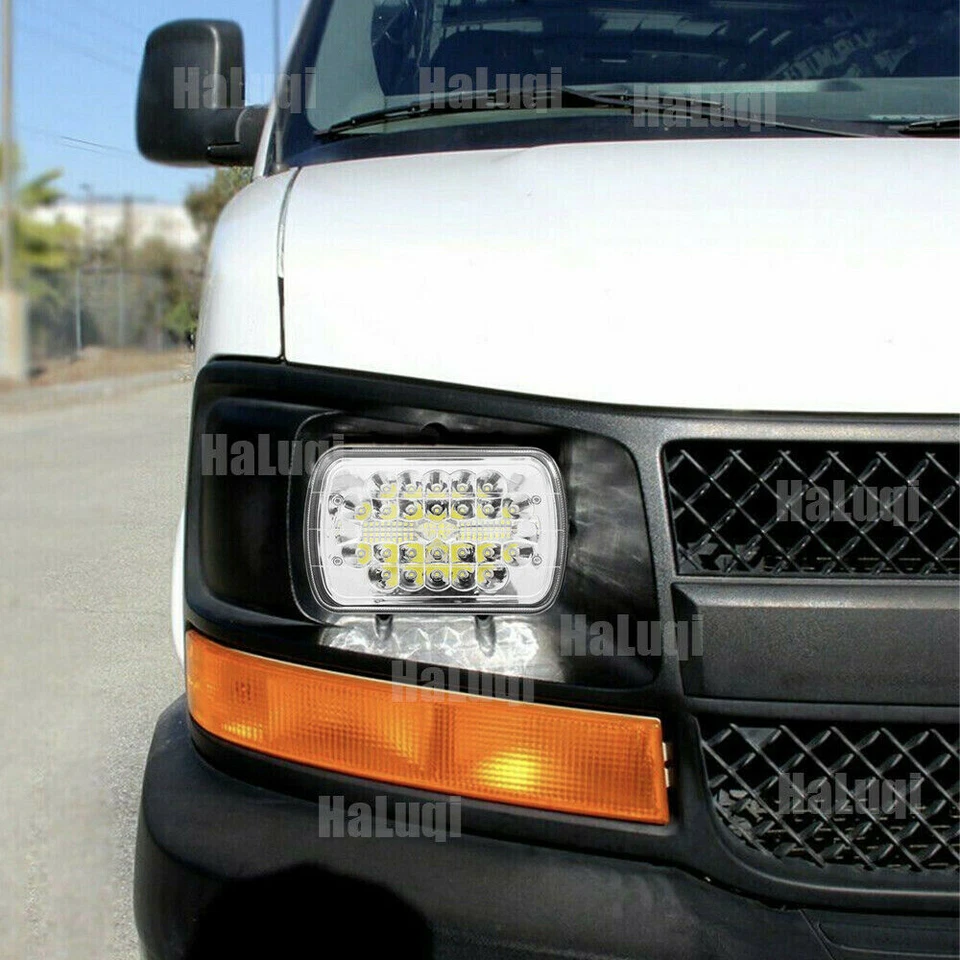 7x6" 5x7" LED Headlight DRL DOT For Chevy Express Cargo Van 1500 2500 3500 - Image 2 of 4