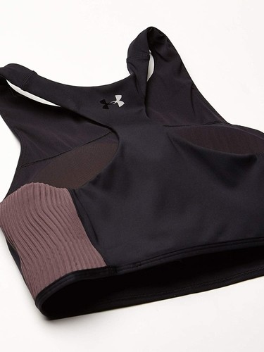 Under Armour Womens Breathelux Carved Rib Sports Bra Preto M 192564165599 | eBay