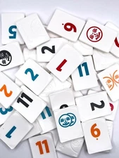 Rummikub Tiles Individual New White Curved Replacement Game Pieces Pressman 2018