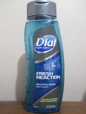 DIAL For Men Sub Zero Fresh Reaction Revitalizing Body Wash Shower Gel 16 oz