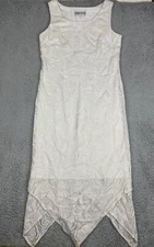 Vintage SL Fashions Dress 8P Crochet Metallic Layered Wedding Gown Flapper