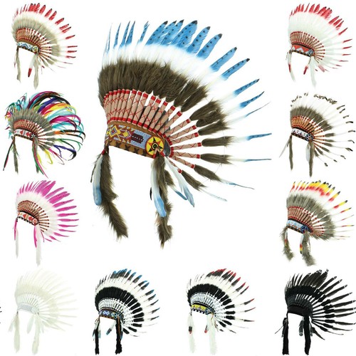 Capo Indiano Copricapo Nativo Americano Piume Festival Hippie Costume | eBay