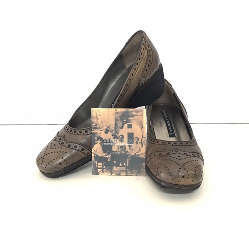 Scarpe da donna mocassino 37 marrone bronzo con zeppa da signora Vitulli comoda - Foto 2 di 13