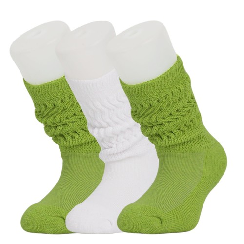 Colorful Cotton Kids Long Socks Knee High Slouch Socks 3 Pairs 3-12 Years Old - Picture 3 of 110