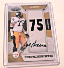 JOE GREENE 2016 PANINI FABRIC OF THE GAME USED DUAL JERSEY AUTO 7/25 SIGNED CARD