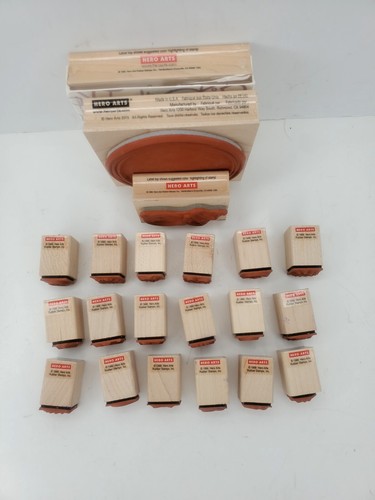 21~Mounted Wood & Rubber Stamps VTG Hero Arts 1996, 1999, 2015 New & Used - Picture 6 of 6