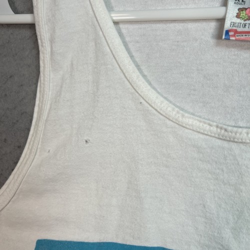 Vintage 90s Bud Light Block Party Budweiser Tank Top T Shirt Adult XL White Mens - Picture 8 of 12