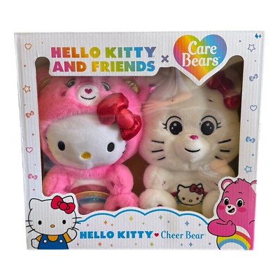 Care Bears Hello Kitty and Cheer Bear 10" Plush Set | eBay