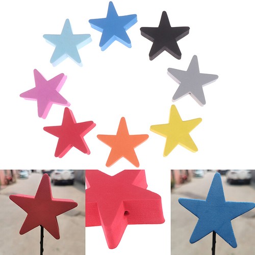 1Pc Colorful five-pointed star car antenna pen topper aerial EVA ball decorY-i- - Picture 9 of 12