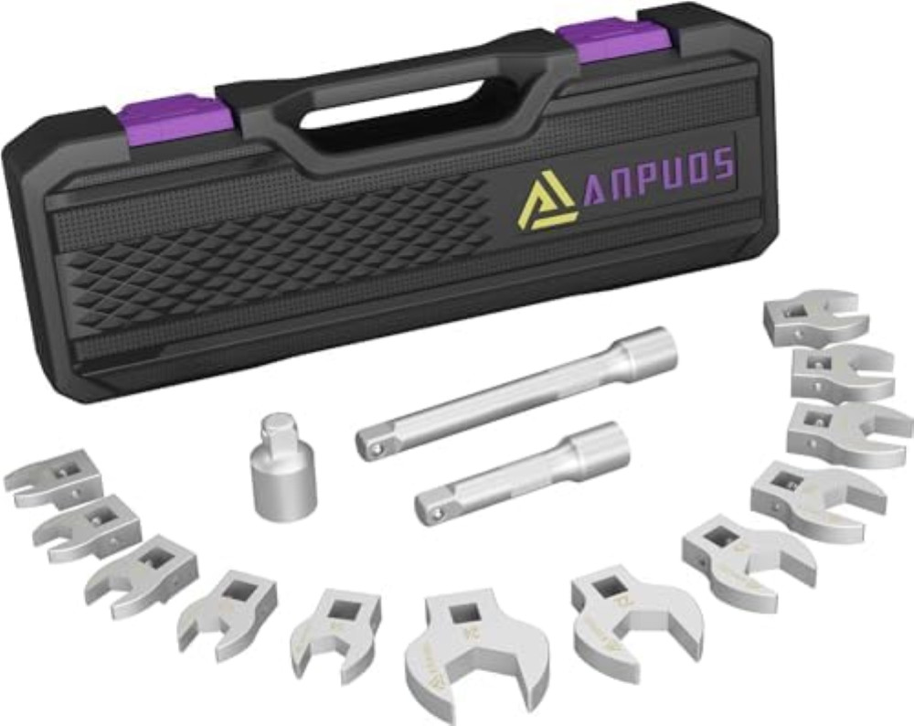 Set Chiavi a Forchetta 3/8 ANPUDS Metriche per Spazi Ristretti 15pz