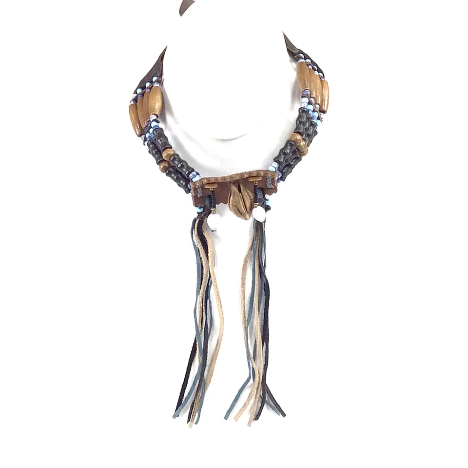 Wood & Leather Dream Catcher Necklace 16"-23" FREE SHIPPING FREE SHIPPING Foto 2 de 4