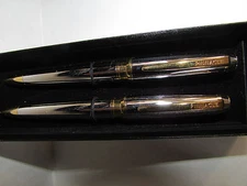 Pinnacle- ball point/bk & Pencil 0.9mm set - Gold and Chrome C- NEW