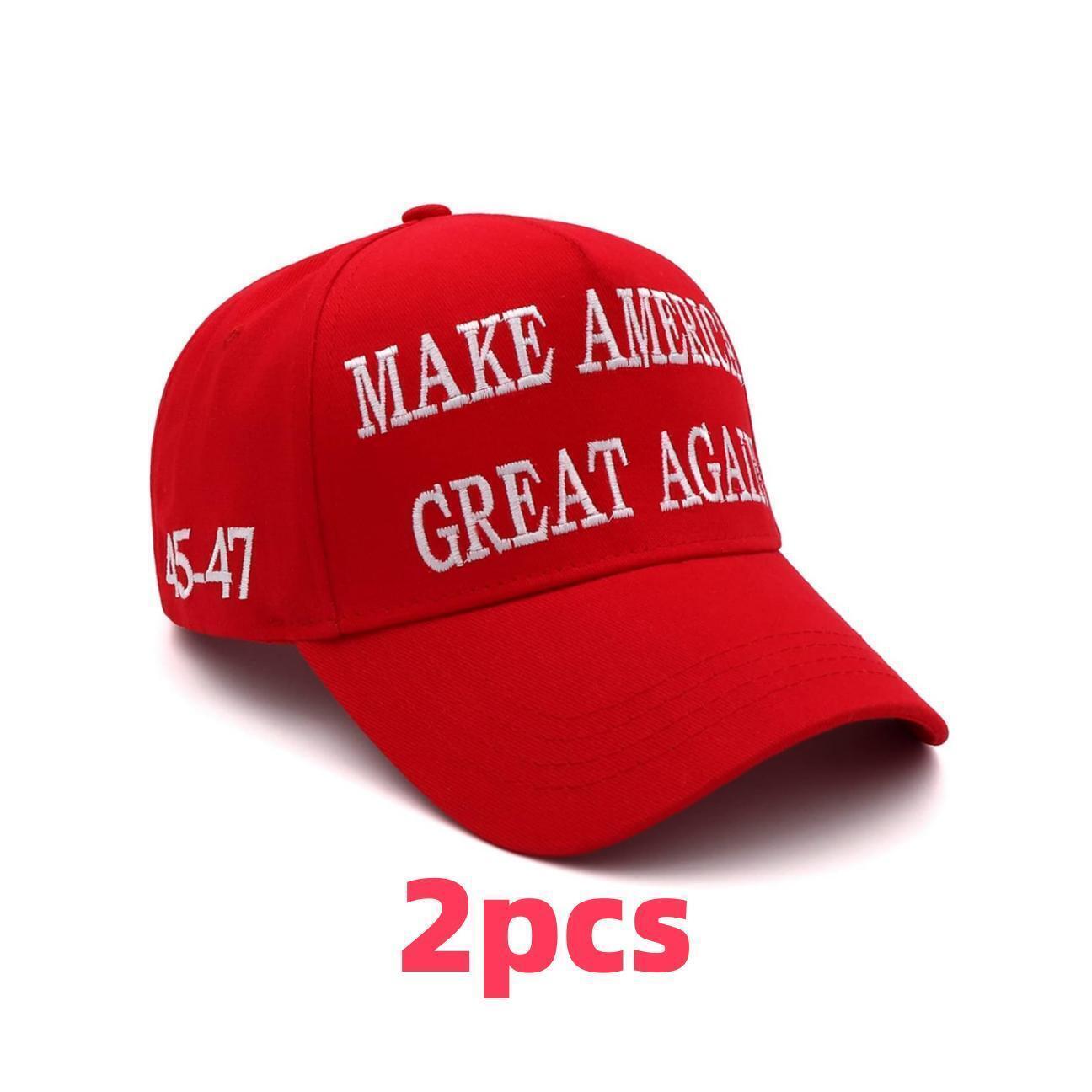 2025 MAGA Trump 45-47 Baseball Cap Make America Great Again Red Hat