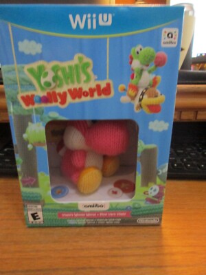 Yoshi's Woolly World & Pink Yarn Amiibo (Nintendo Wii U) NEW SEALED