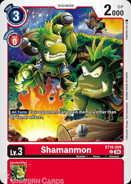 BT18-009 Shamanmon : Common Digimon Card : BT18-19: Special Booster Ver.2.0