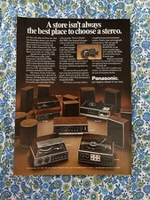 Vintage 1972 Panasonic Home Stereo Systems Print Ad