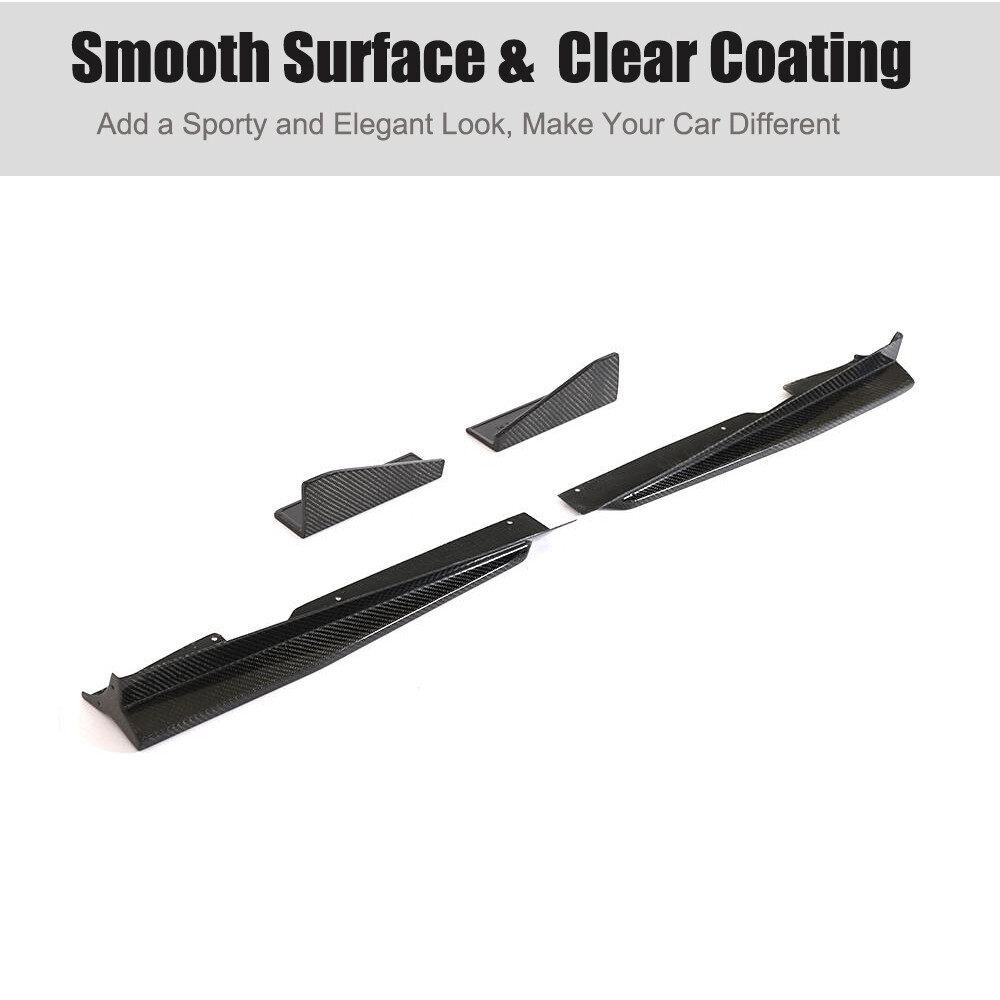 For Audi TTRS/ TTS/ TT S-Line 2015-18 Carbon Side Skirts Extension