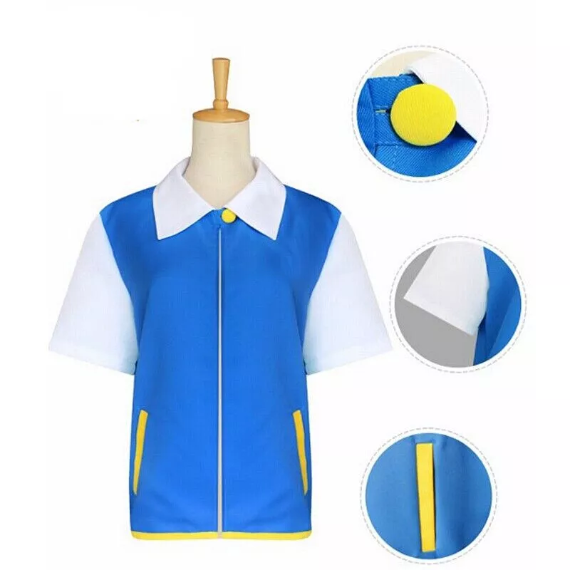 Pocket Monster Pokemon Go Ash Ketchum Cosplay Costume