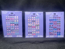 NWT - Claire's (CHOOSE ONE) 30 pairs per sheet - stick on earrings