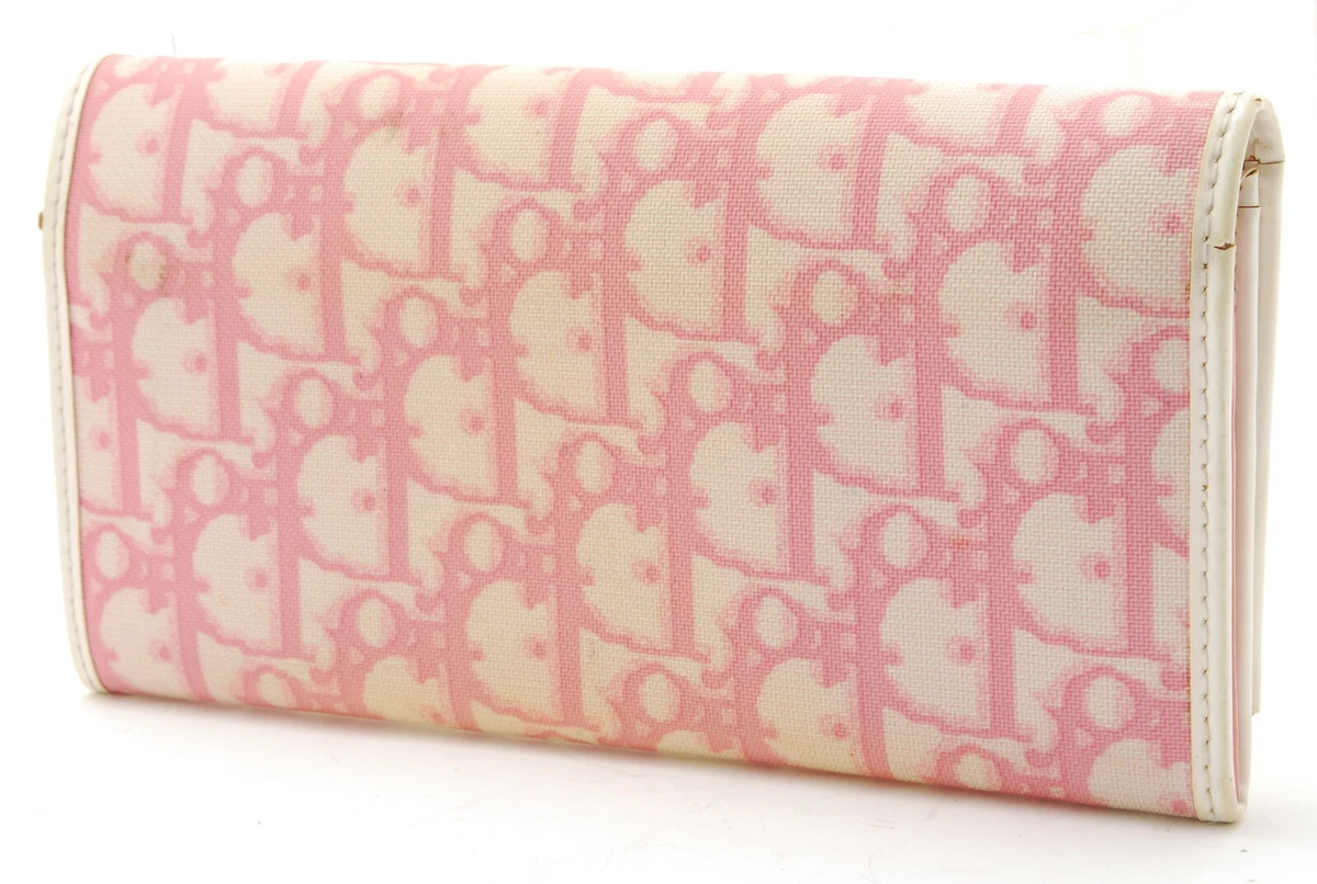 Christian Dior Authentic Trotter Wallet PVC Pink 【Rank BC】 From Japan