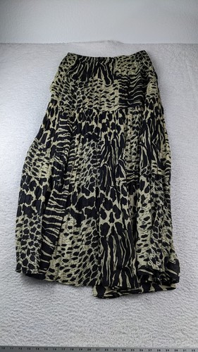 Notations women's Tiered Maxi Skirt Women's M Animal Leopard Print - Picture 11 of 12