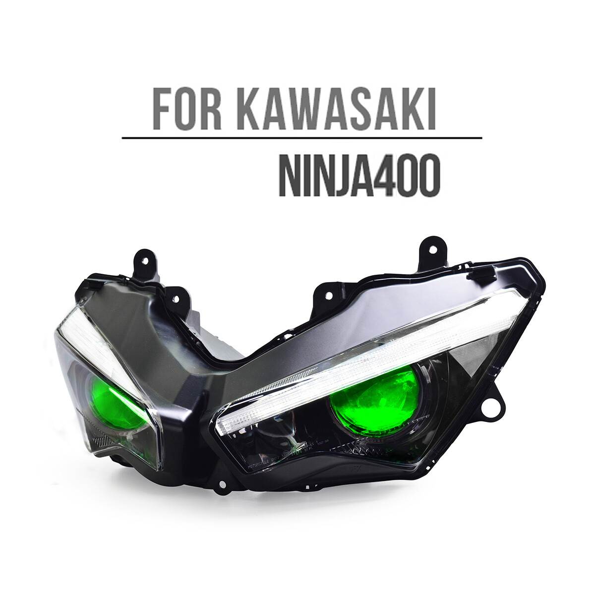 TK４点 KT Full LED Headlight Assembly for Kawasaki Ninja 400 2018+ | eBay