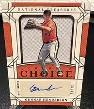 2022 National Treasures GUNNAR HENDERSON Ecklar's Choice Auto Jersey /49 Orioles