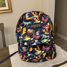 Jansport Blue with various objects Superbreak Backpack