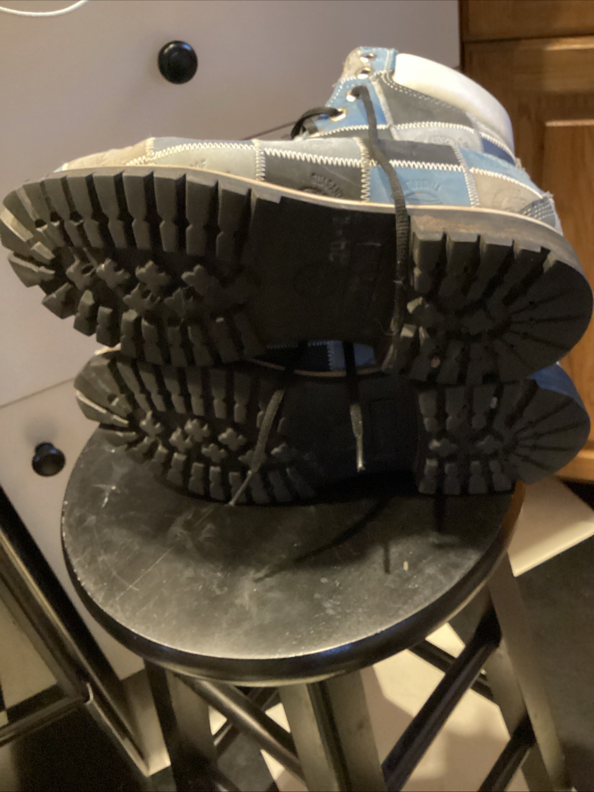 Timberland Blue leather patchwork Premium Boots S… - image 6