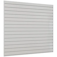 Slatwall Panel 4 FT x 4 FT, Interlocking Slat Wall Paneling, 4FT x 4FT Grey