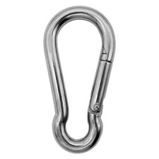 Heavy Duty 6.3" Stainless Steel Carabiners RustFree Clips for Gym, Dogs,