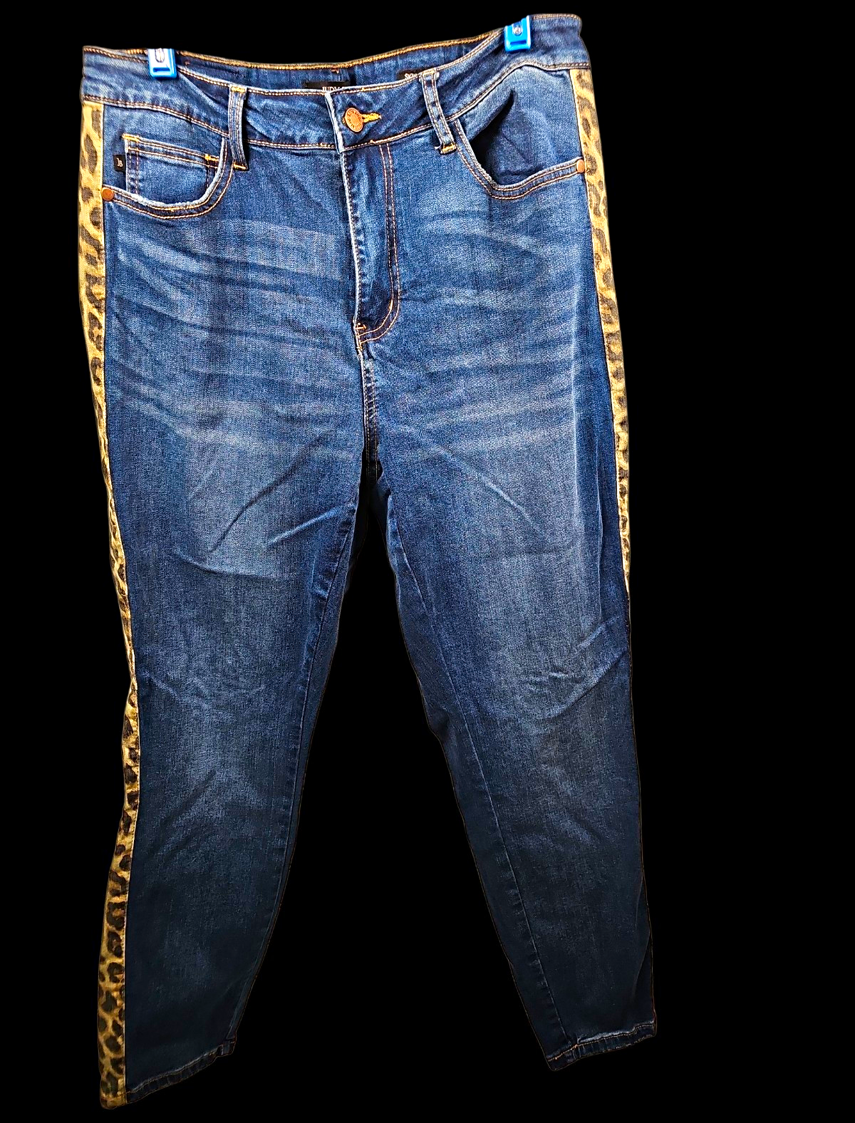 Judy Blue Jeans Women's 16W Blue Medium Wash Mid Rise Stretch Skinny Pockets