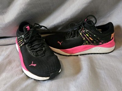 Puma Shoes Pacer Futur Splatter Neon 5 JR lace Up Youth Girls Multicolor (32)
