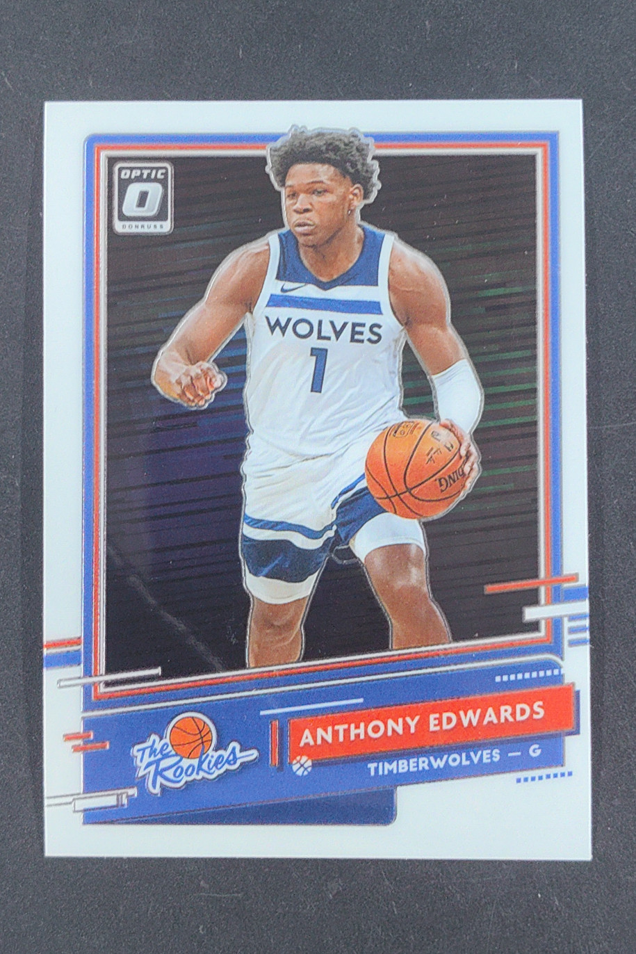 2020-21 Panini Donruss Optic Anthony Edwards The Rookies RC #5 Timberwolves