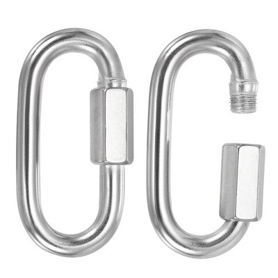 Quick Link Connector, (2.9 Inch, Silver) (2 Pcs) M8 Thread Quick Chain Link