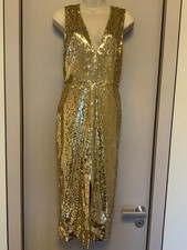 women's Alice+Olivia gold sequin long dress size us 8