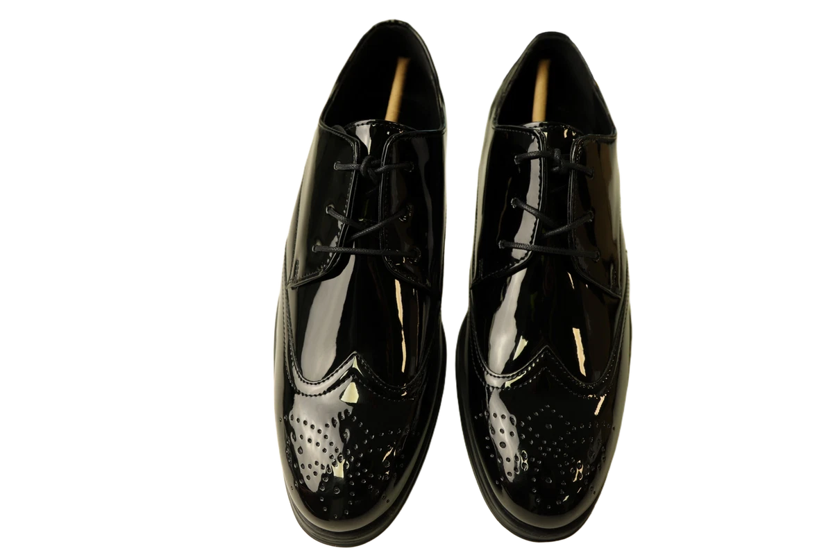 Men's Black Patent Lace Up Dress Shoe | Hawes & Curtis