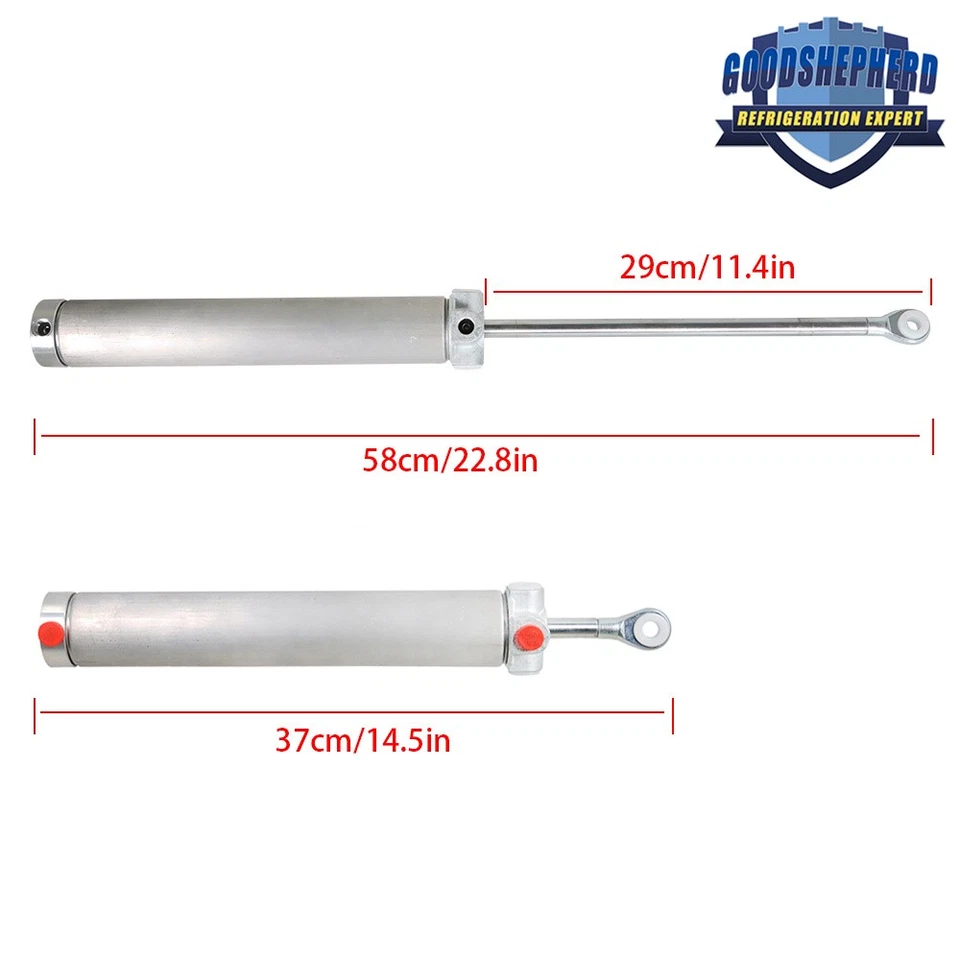 Ajuste para 99-06 Chrysler Sebring 2x cilindro hidráulico superior conversível alumínio - Imagem 2 de 4
