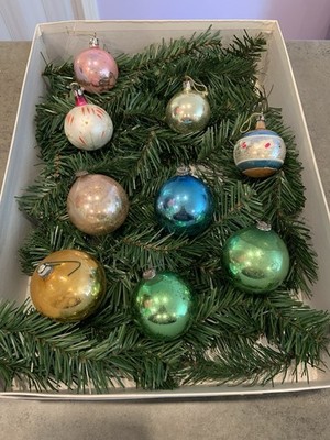 Vtg Glass Christmas Ornamments Poland And Japan Lot Of 9 So Beautiful!