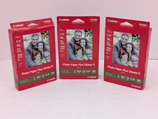 Canon PP-201 Photo Paper Plus Glossy II, 4x6 inch- 3 Packs 300 Sheets New Sealed