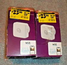 2 Pack Philips Hands Free Wireless  Smart Wi-Fi Home Plug Adapter for Wiz Bulbs
