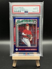 Robert Hassell 2024 Donruss Optic Blue Velocity Rated Prospect #117 PSA 10!!